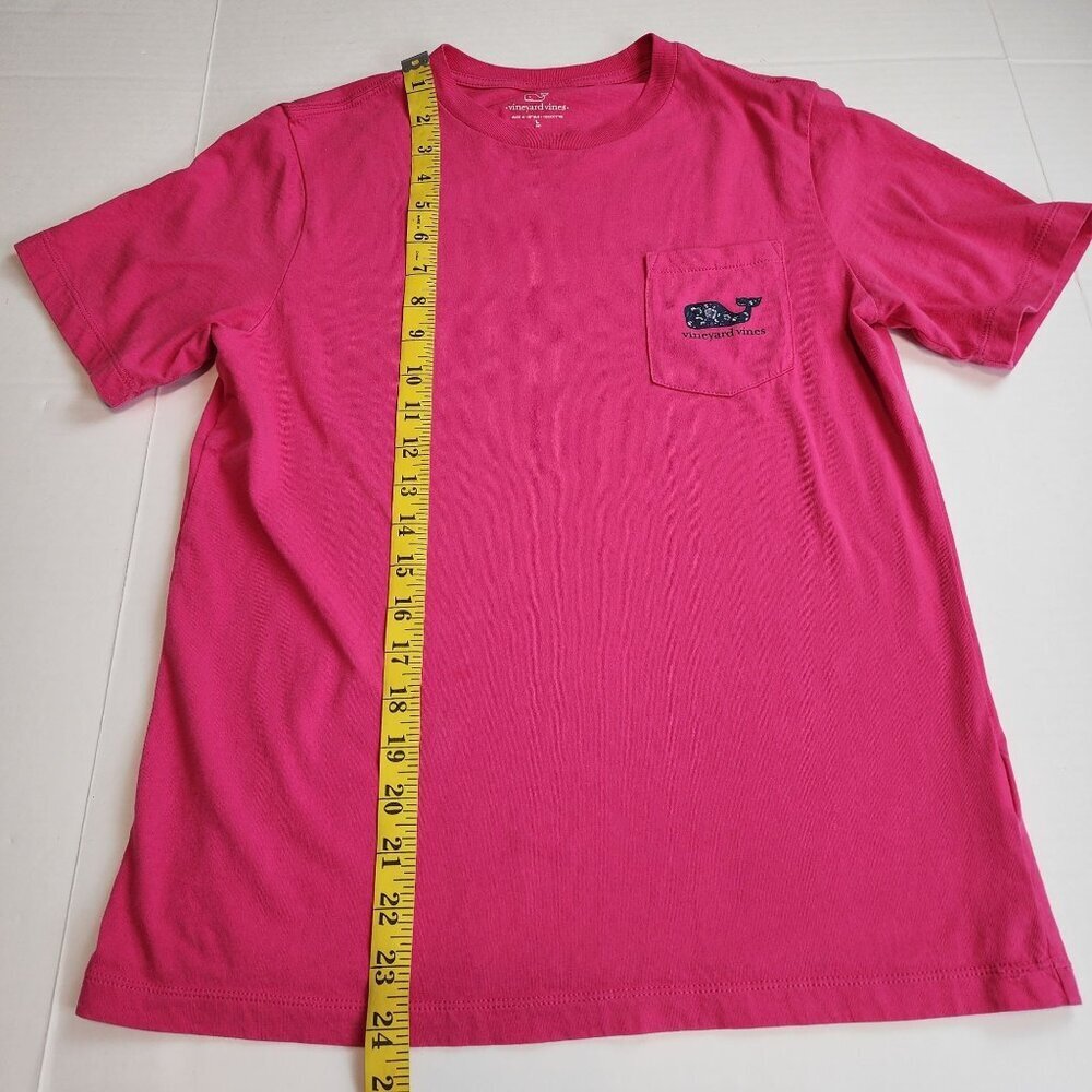 Vineyard Vines sz L / 16 girls pink t-shirt whale logo cotton - Picture 6 of 7
